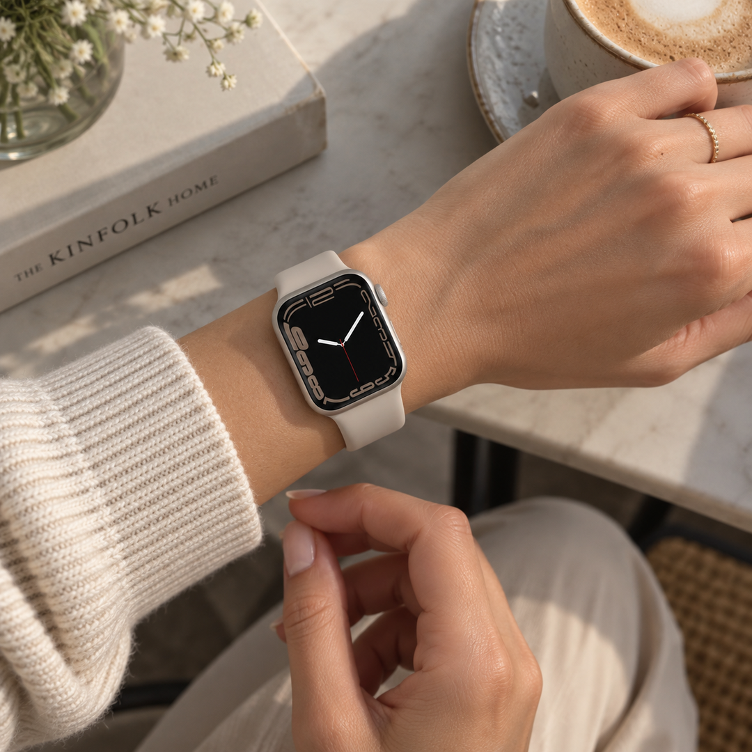Silikon-Sportband - Polarstern / Starlight - Gr&ouml;&szlig;e: M/L - Passend f&uuml;r Apple Watch 38mm / 40mm / 41mm