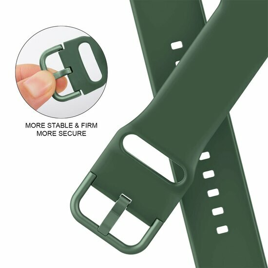 Weiches Silikonarmband mit Schnallenverschluss - Tannengr&uuml;n - Geeignet f&uuml;r Apple Watch 38mm / 40mm / 41mm / 42mm