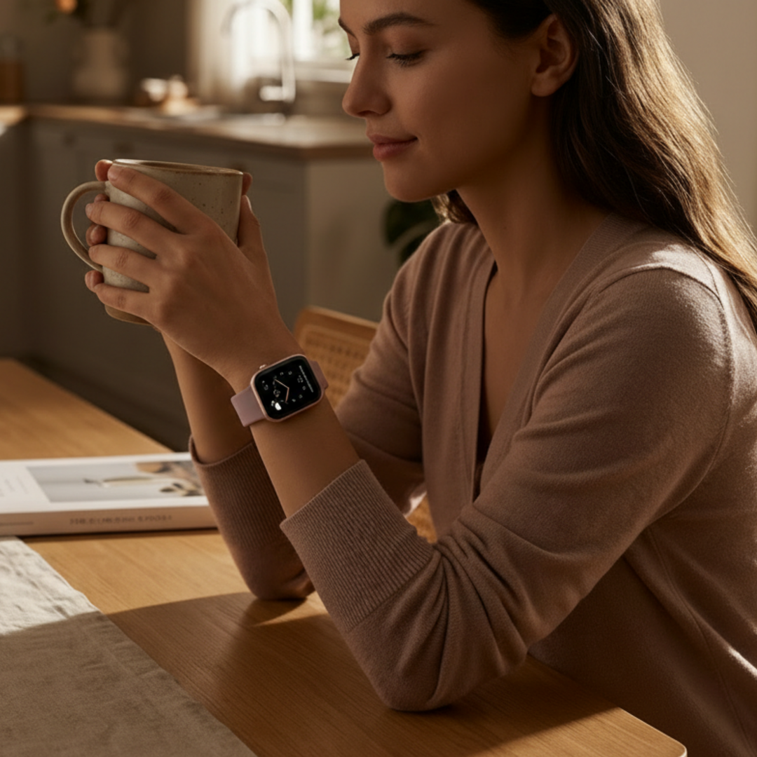 Weiches Silikonarmband mit Schnallenverschluss - Violettbraun - Geeignet f&uuml;r Apple Watch 38mm / 40mm / 41mm / 42mm