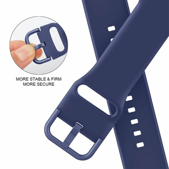 Weiches Silikonarmband mit Schnallenverschluss - Indigo - Geeignet f&uuml;r Apple Watch 38mm / 40mm / 41mm / 42mm