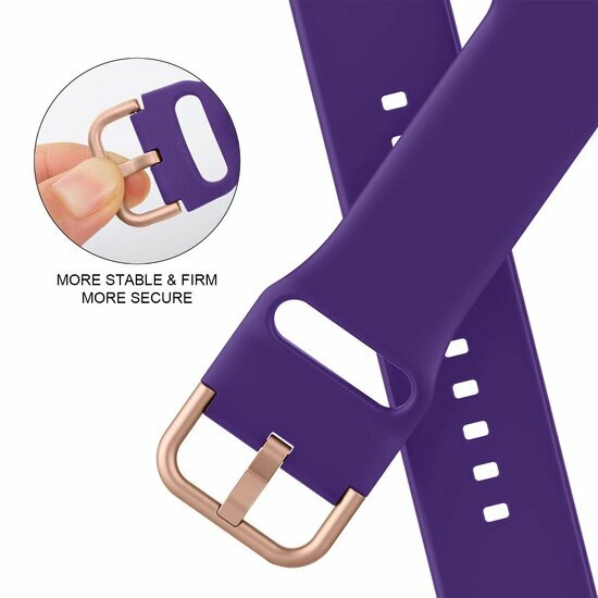Soft siliconen bandje met gespsluiting - Paars - Geschikt voor Apple Watch 38mm / 40mm / 41mm