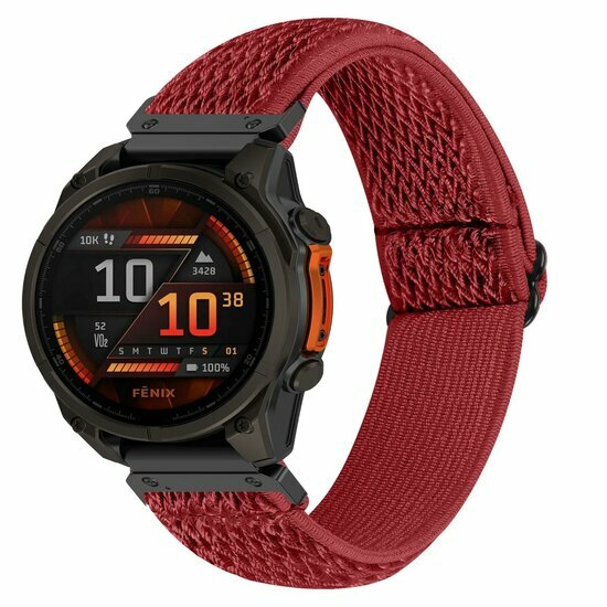 Elastisches Solo Loop Nylonarmband - Rot - Garmin Approach S60 &amp; S62 / Instinct / Instinct 2 (Solar)