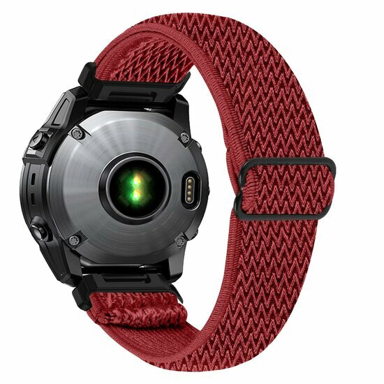 Elastisches Solo Loop Nylonarmband - Rot - Garmin Approach S60 &amp; S62 / Instinct / Instinct 2 (Solar)