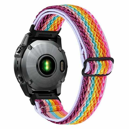 Elastisches Solo Loop Nylonarmband - Mehrfarbig - Garmin Approach S60 &amp; S62 / Instinct / Instinct 2 (Solar)