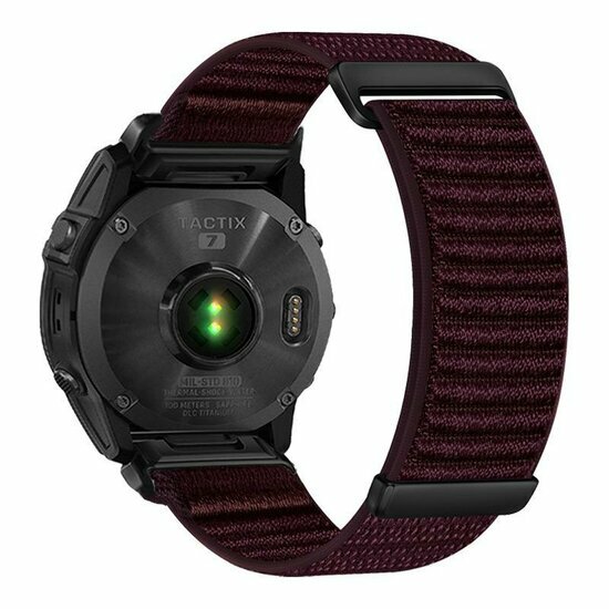 Sport Loop Nylonarmband - Aubergine - Garmin Approach S60 &amp; S62 / Instinct / Instinct 2 (Solar)