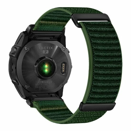 Sport Loop Nylonarmband - Dunkelgr&uuml;n - Garmin Approach S60 &amp; S62 / Instinct / Instinct 2 (Solar)
