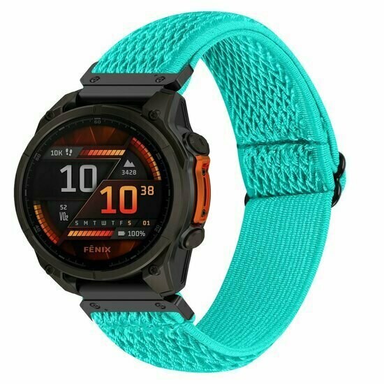 Elastisches Solo Loop Nylonarmband - Mintgr&uuml;n - Garmin Fenix 9 / 9 pro - 43mm