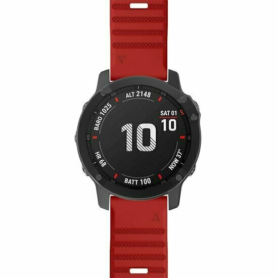 Silikonarmband - Rot - Garmin Fenix 9 / 9 pro - 47mm