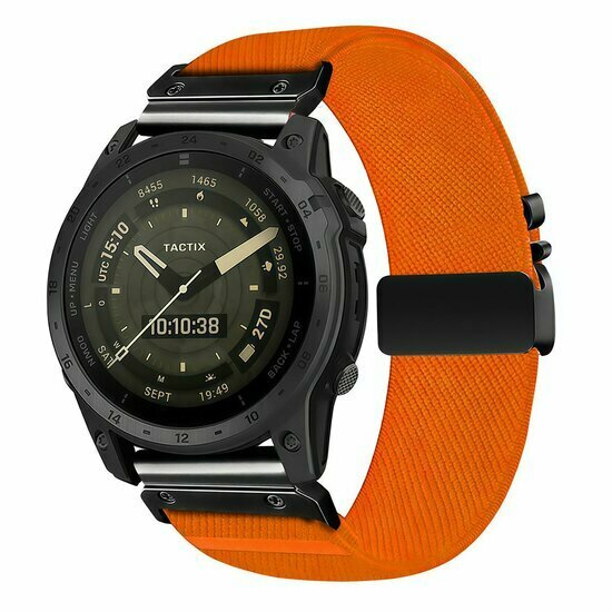 Nylonarmband mit Fallschirmschnallenverschluss - Orange - Garmin Fenix 9 / 9 pro - 47mm