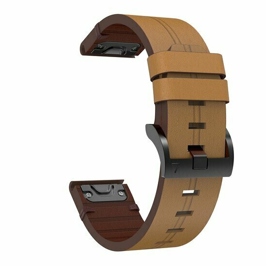 Lederarmband - Hellbraun - Garmin Fenix 9 / 9 pro - 47mm