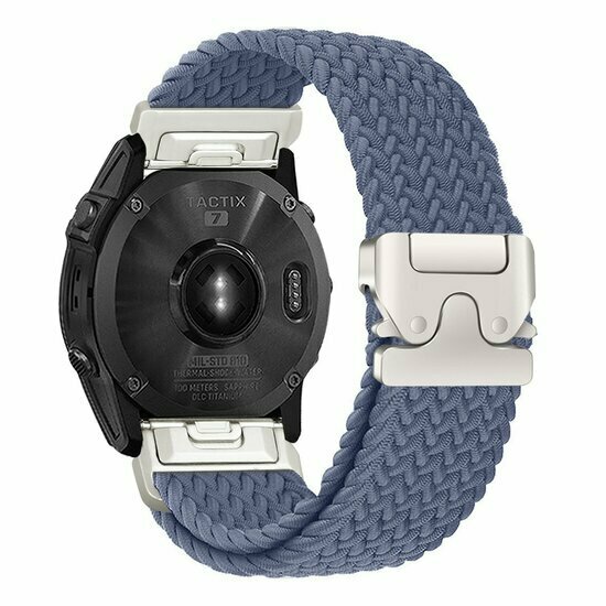 Geflochtenes Nylonarmband mit Fallschirmschnallenverschluss - Blaugrau - Garmin Fenix 9 / 9 pro - 47mm