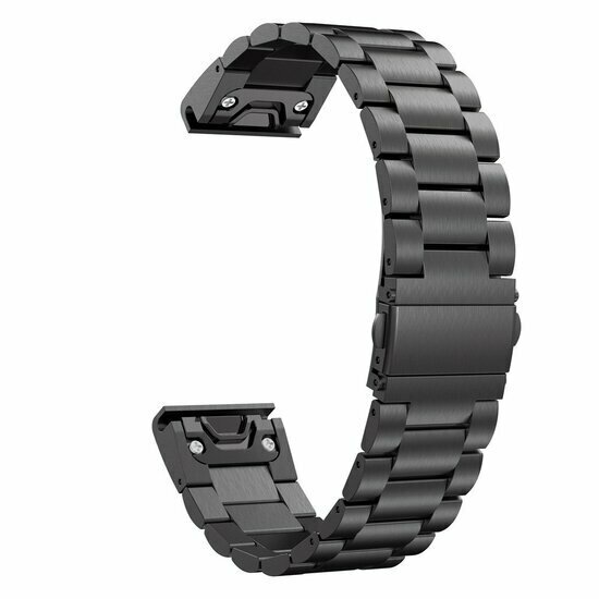 Edelstahl-Gliederarmband - Schwarz - Garmin Fenix 9 / 9 pro - 51mm
