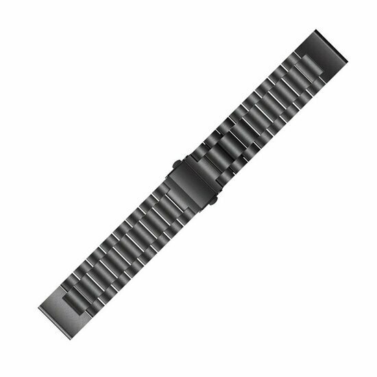 Edelstahl-Gliederarmband - Schwarz - Garmin Fenix 9 / 9 pro - 51mm