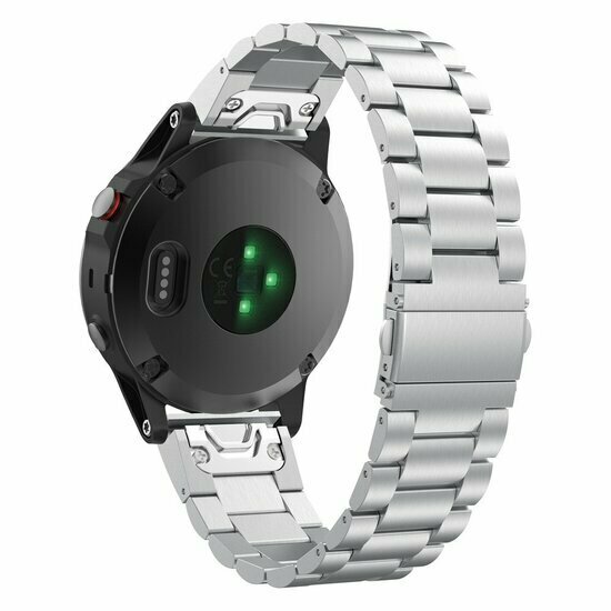Edelstahl-Gliederarmband - Silber - Garmin Fenix 9 / 9 pro - 51mm