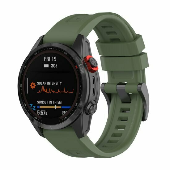 Silikon-Sportarmband - Armeegr&uuml;n - Garmin Fenix 9 / 9 pro - 51mm