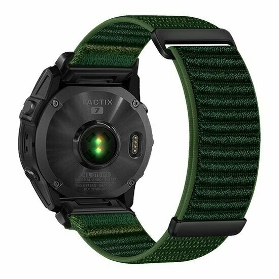 Sport Loop Nylonarmband - Dunkelgr&uuml;n - Garmin Fenix 9 / 9 pro - 51mm