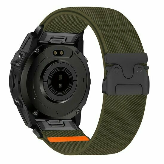Nylonarmband mit Fallschirmschnallenverschluss - Dunkelgr&uuml;n - Garmin Fenix 9 / 9 pro - 51mm