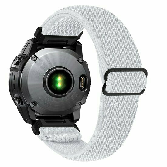 Elastisches Solo Loop Nylonarmband - Wei&szlig; - Garmin Fenix 9 / 9 pro - 51mm