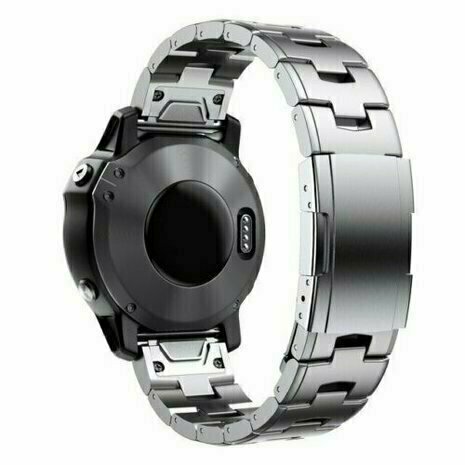Titan-Gliederarmband - Silber - Garmin Instinct 3 / Instinct E - 45mm