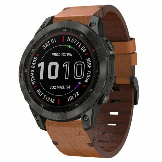 Lederarmband - Braun - Garmin Quatix 8 - 47mm