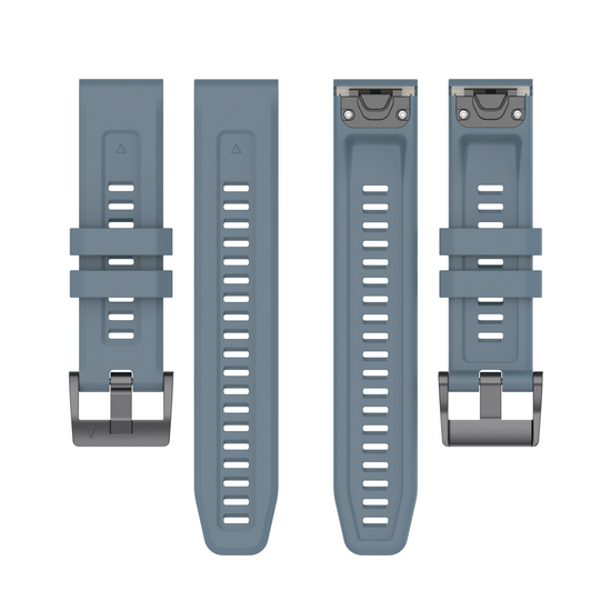 Silikon-Sportarmband - Grau-Blau - Garmin Quatix 8 - 47mm