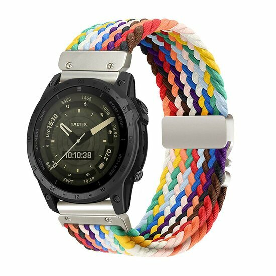 Geflochtenes Nylonarmband mit Fallschirmschnallenverschluss - Mehrfarbig Spring - Garmin Quatix 8 - 47mm