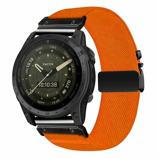 Nylonarmband mit Fallschirmschnallenverschluss - Orange - Garmin Quatix 8 - 47mm