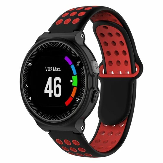 Silikon-Sportarmband - Schwarz + Rot - Garmin Approach S20