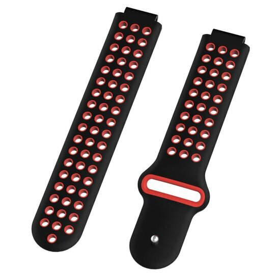 Silikon-Sportarmband - Schwarz + Rot - Garmin Approach S20
