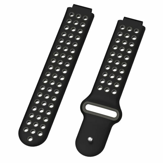 Silikon-Sportarmband - Schwarz + Grau - Garmin Approach S20