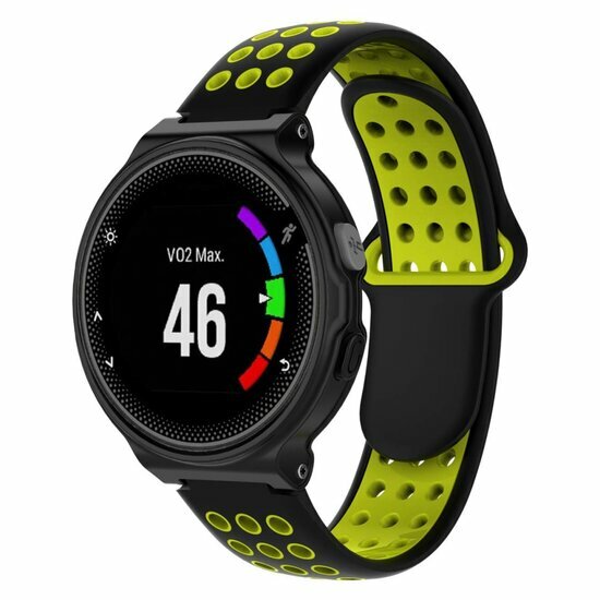 Silikon-Sportarmband - Schwarz + Gelb - Garmin Approach S20