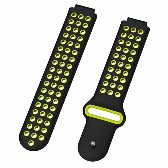 Silikon-Sportarmband - Schwarz + Gelb - Garmin Approach S20