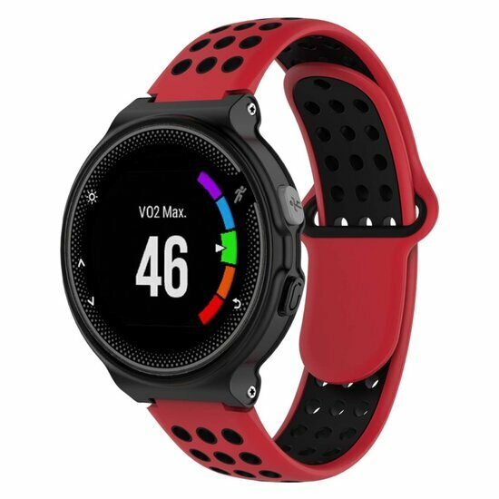 Silikon-Sportarmband - Rot + Schwarz - Garmin Approach S20