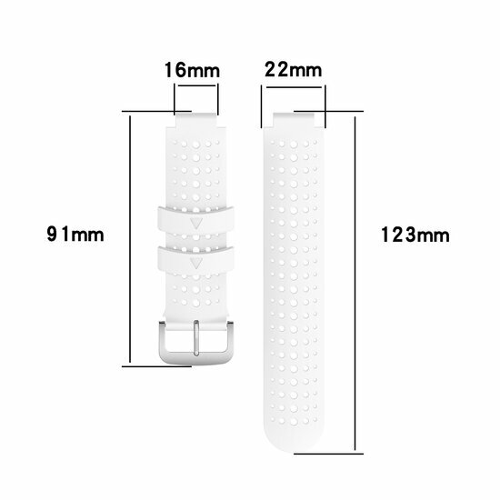 Dot Pattern Silikonarmband - Wei&szlig; + Schwarz - Garmin Approach S20