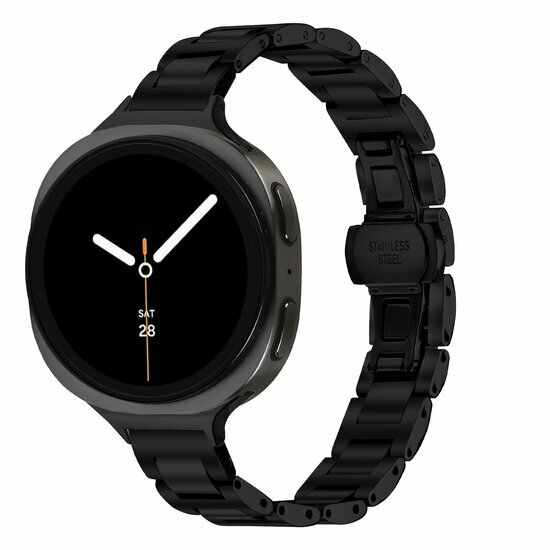 Slim Fit Edelstahl-Gliederarmband - Schwarz - Samsung Galaxy Watch 9 - 40mm / 44mm