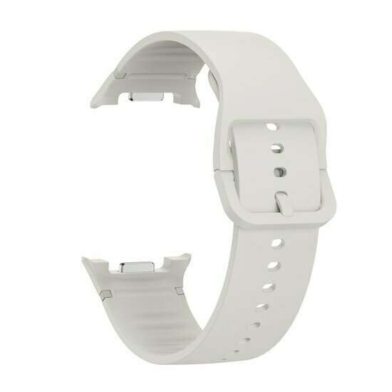 Soft Silikonarmband - Gr&ouml;&szlig;e: M/L - Cremewei&szlig; - Samsung Galaxy Watch 9 - 40mm / 44mm