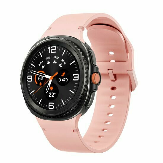 Soft Silikonarmband - Gr&ouml;&szlig;e: M/L - Lachsrosa - Samsung Galaxy Watch 9 - 40mm / 44mm