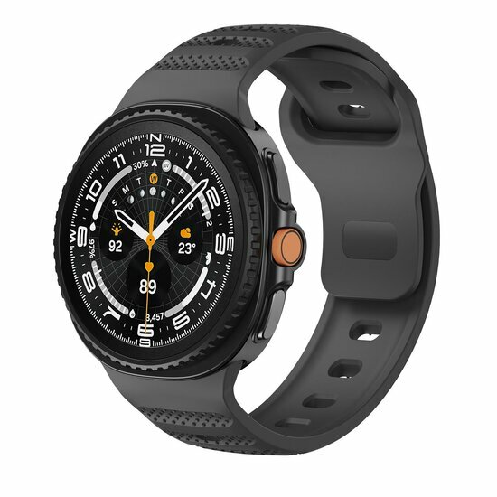 Wave Silikonarmband mit Muster - Schwarz - Samsung Galaxy Watch 9 - 40mm / 44mm