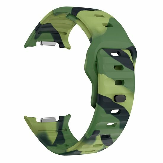 Wave Silikonarmband - Camouflage Gr&uuml;n - Samsung Galaxy Watch 9 - 40mm / 44mm