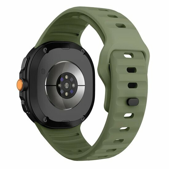 Wave Silikonarmband - Dunkelgr&uuml;n - Samsung Galaxy Watch 9 - 40mm / 44mm