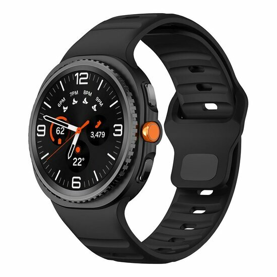 Wave Silikonarmband - Schwarz - Samsung Galaxy Watch 9 - 40mm / 44mm