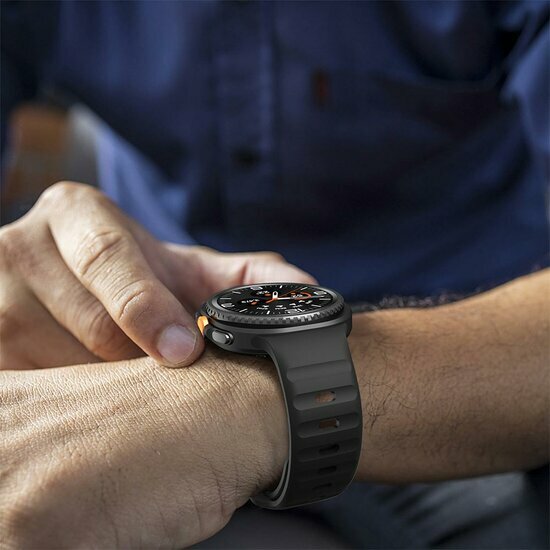 Wave Silikonarmband - Schwarz - Samsung Galaxy Watch 9 - 40mm / 44mm