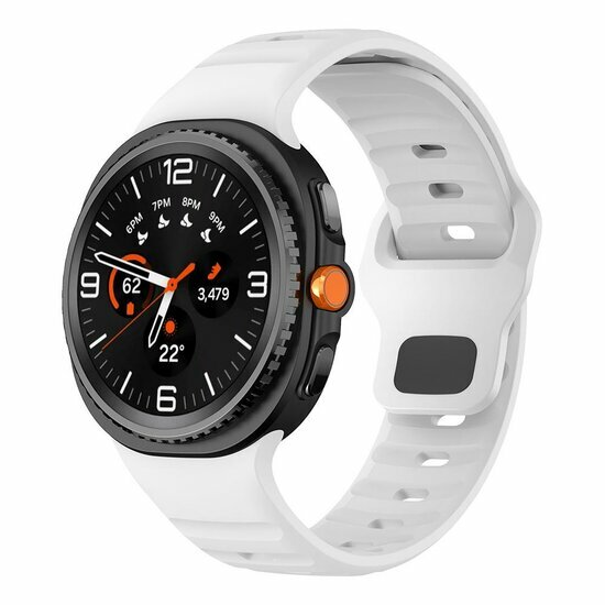 Wave Silikonarmband - Wei&szlig; - Samsung Galaxy Watch 9 - 40mm / 44mm