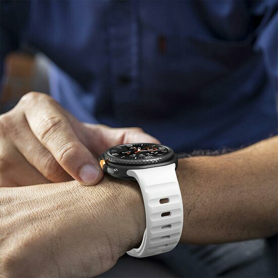 Wave Silikonarmband - Wei&szlig; - Samsung Galaxy Watch 9 - 40mm / 44mm