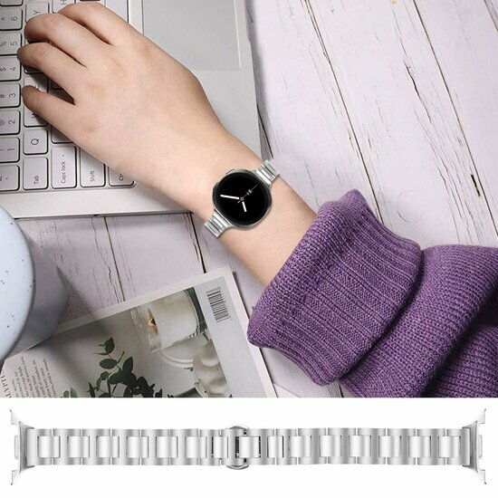 Slim Fit Edelstahl-Gliederarmband - Silber - Samsung Galaxy Watch 9 - 40mm / 44mm