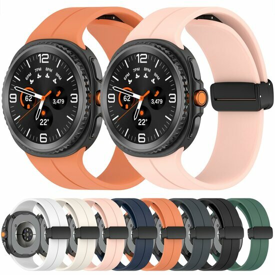 D-Buckle Solid Line Sportarmband - Wei&szlig; - Samsung Galaxy Watch 9 - 40mm / 44mm