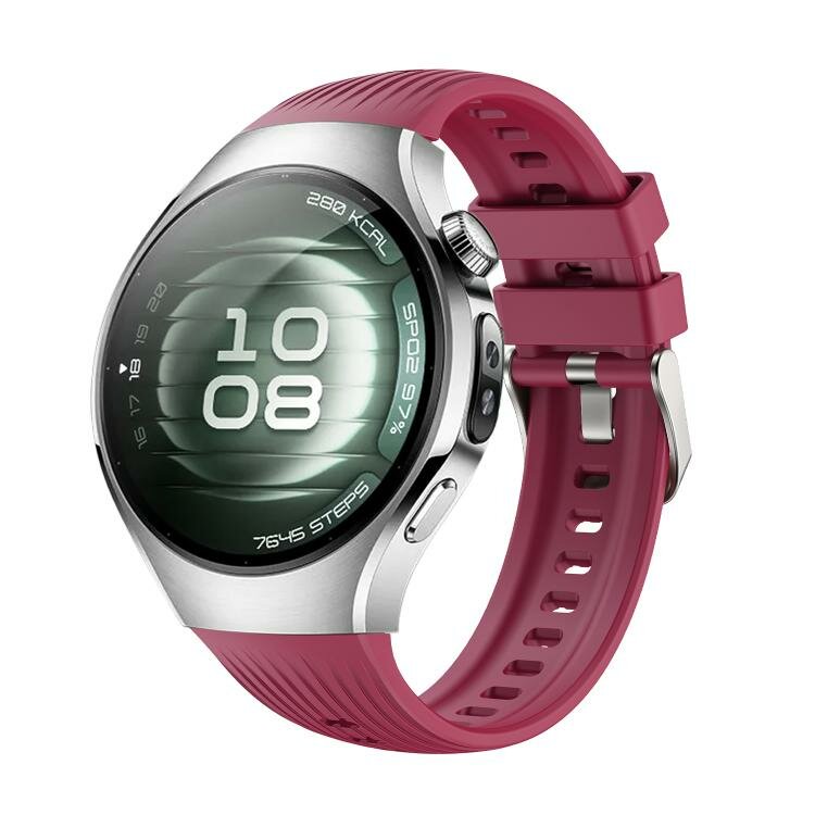 Silikonarmband 'True Fit' - Weinrot - Huawei Watch 5 - 46mm
