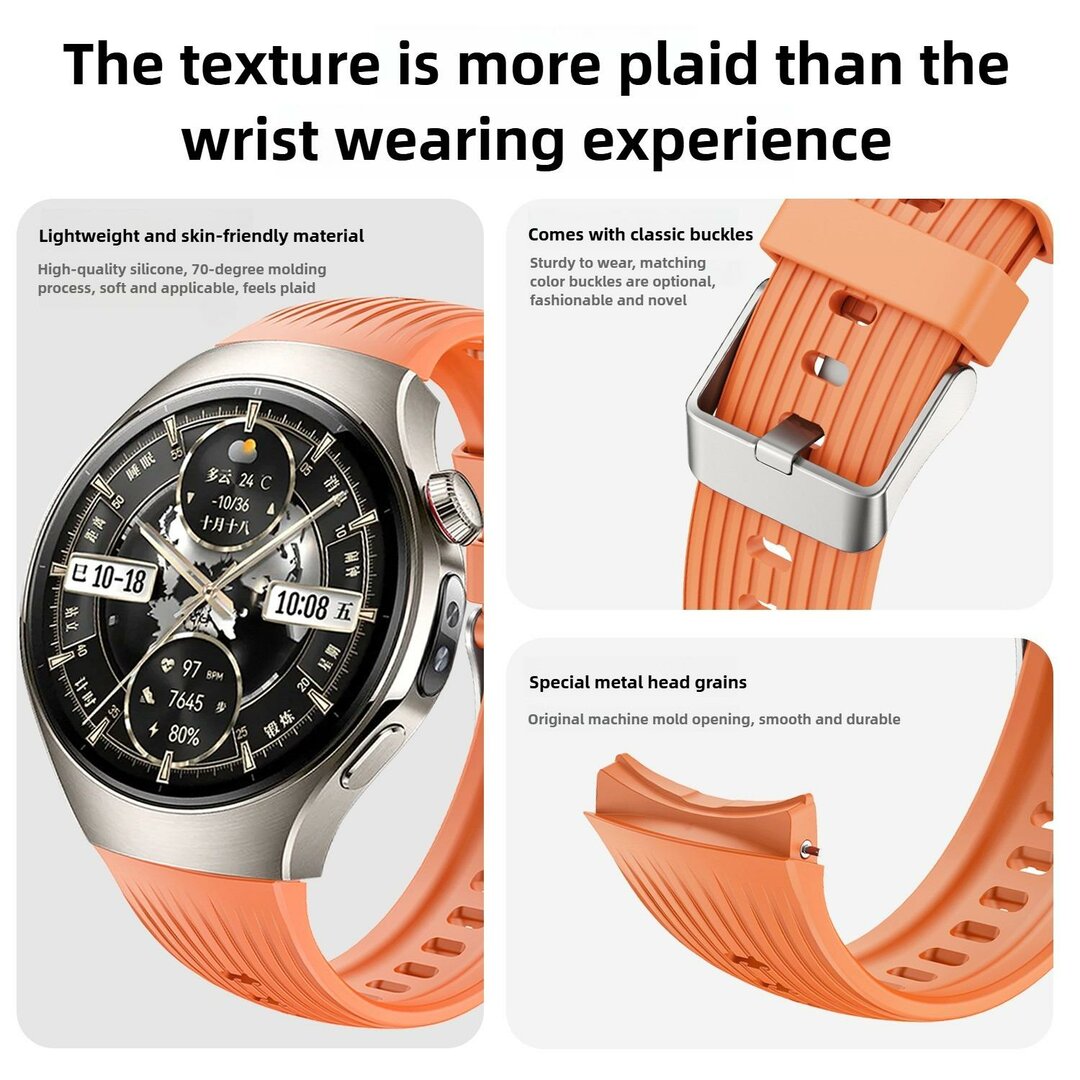 Silikonarmband 'True Fit' - Dunkelgr&uuml;n - Huawei Watch 5 - 46mm