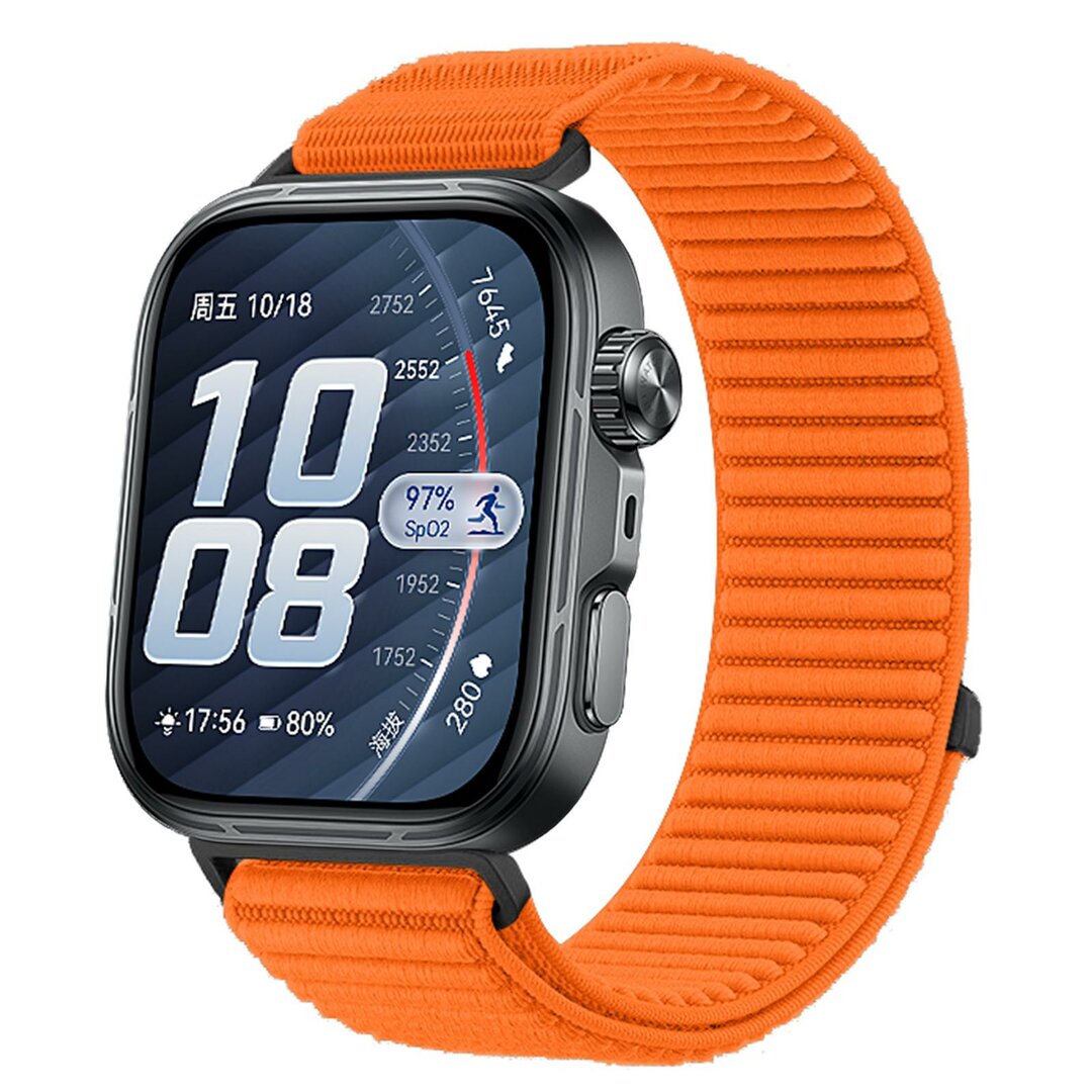 Geripptes Nylonarmband - Orange - Huawei Watch Fit 5 / 4 / 3