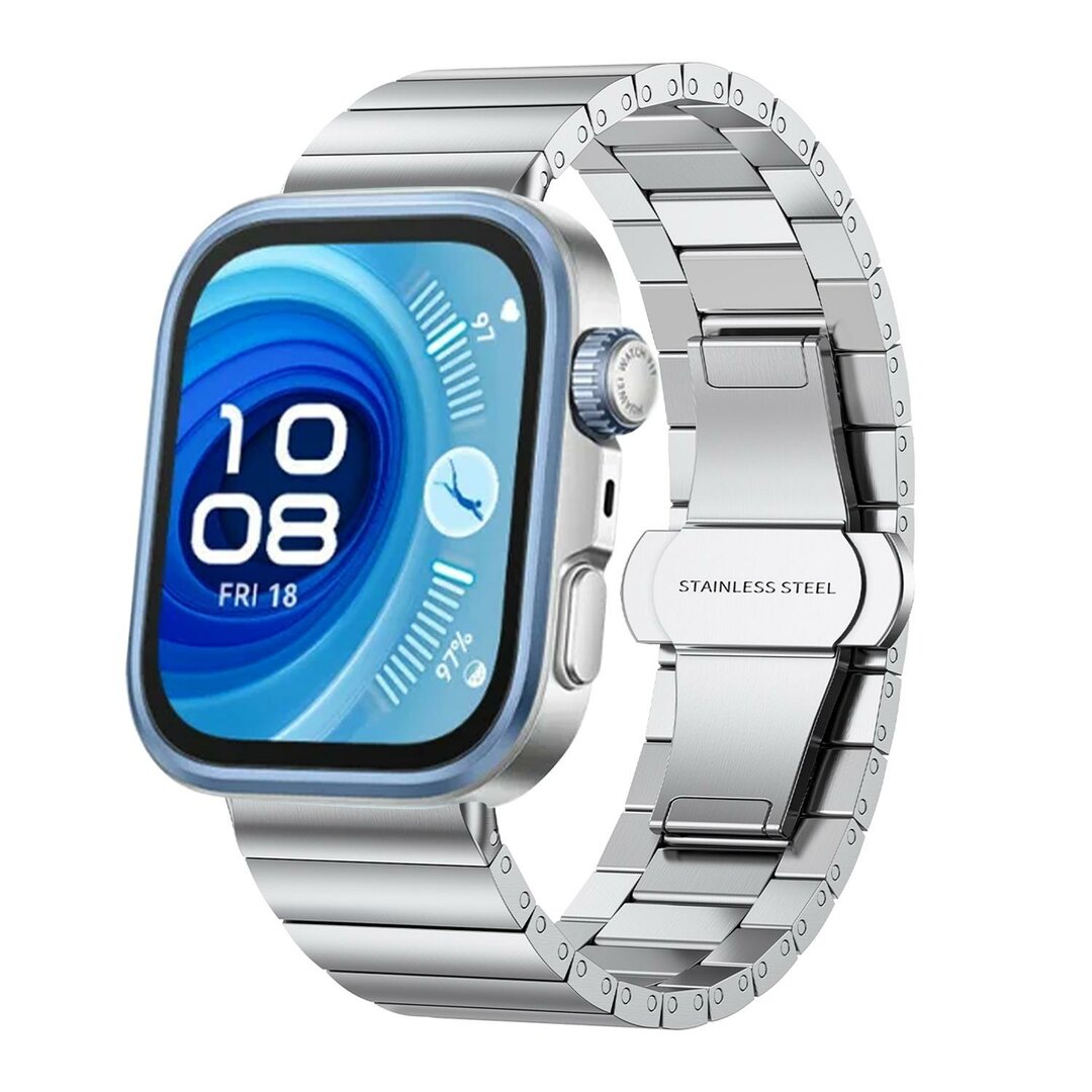 Edles Edelstahl-Gliederarmband - Silber - Huawei Watch Fit 5 / 4 / 3